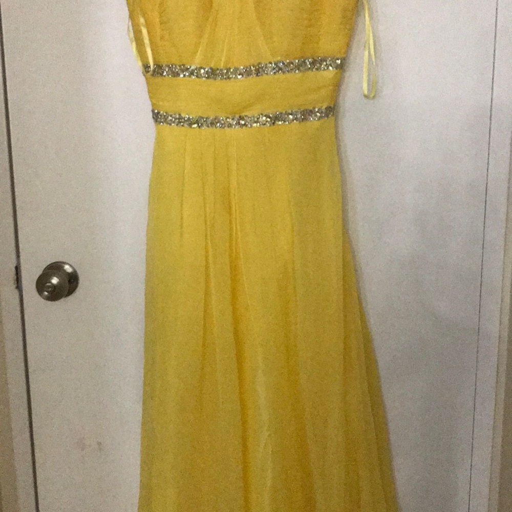 Worn once only fancy floor length dress